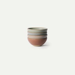 MORA Small Bowls Set of 4, 16oz Ceramic Pottery Dessert Bowls - Microwave, Oven and Dishwasher Safe - Harvest