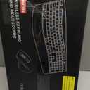 Wireless Keyboard and Mouse Combo, 2.4G Full Size Wave Keys Ergonomic Keyboard with Wrist Rest and 3-Level DPI Adjustable Wireless Ergonomic Mouse for Windows, Mac OS Desktop/Laptop/PC(Black)