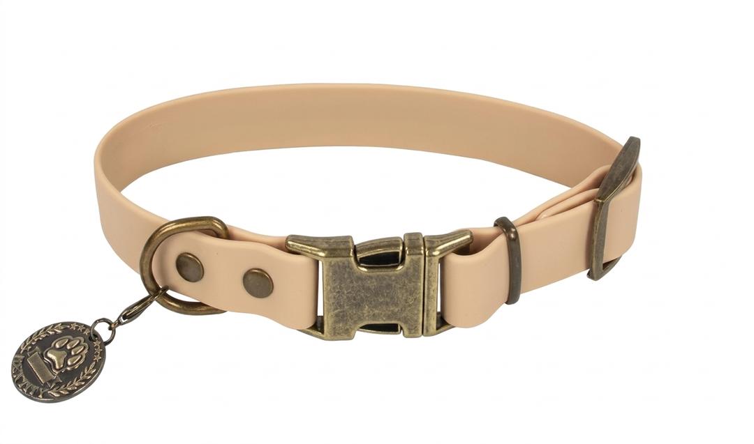 Wisedog Waterproof Dog Collar and Leash Set, Sand Color, L
