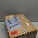 LEDIARY 23 Inch Caged Ceiling Fans with Lights, Farmhouse Flush Mount Ceiling Fan with Remote, Large Low Profile Ceiling Fan Light Fixture for Bedroom, Kitchen, Dining Room (Walnut)