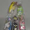 GTONEE 5 pcs Novelty Keychain Sets Kawaii Anime Cartoon Figure Pendant Key Chain Cute Keychain Keyrings Accessories for Women Men Girls Boys, Bag Charms, Car Keychain, 5 Styles