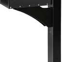 Colingmill Black 1 Set Iron Mailbox Posts with Mailbox for Outside Ground Mounting Post 56 Inch Tall Heavy Duty Architectural Stand with 8 Screws for Outdoor Use