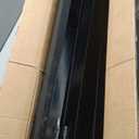 Deck Gate, 36"x 45" Adjustable Aluminum Outdoor Gate 1" Round Pipe with Latch,Auto Closing Hinges and Black Rustproof Powder Coated for Patios, Porch,Gardens Indoor Pet Protected