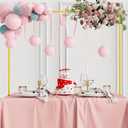 Fomcet Over The Table Rod Stand with Clamps Gold Adjustable Tables Arch 13''-42'' Tall 29"-98" Length Metal Table Arch Stand for Wedding Birthday Party Halloween Christmas Decoration