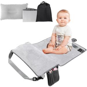 Toddler Airplane Bed, Portable Airplane Seat Extender for Kids, Airplane Bed for Toddler with Airplane Footrest & Storage Bag, Airplane Toddler Bed, Airplane Travel Essentials Kids