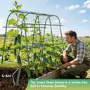 65"x48" Cucumber Trellis for Raised Bed, U-Shape Garden Trellis for Climbing Plants Outdoor, Metal Arch Vegetables Trellis, Detachable Cucumber Plant Support for Tomato,Squash