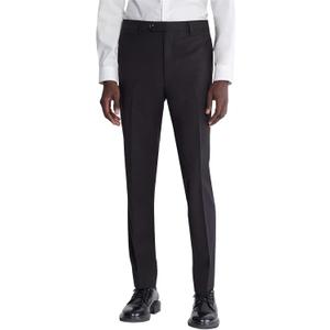 Calvin Klein Men's Slim Fit Stretch Dress Pants  Wrinkle-Resistant, Tailored Fit (33W x 30L, Black)