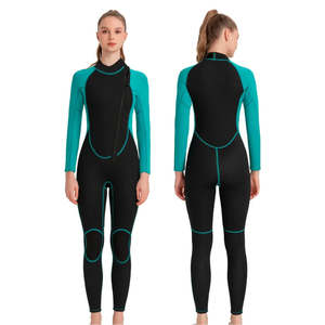 REALON Full Mens Womens Wetsuit 3mm Neoprene Diving Scuba Swimming Thermal Wet Suits Front/Back Zipper Cold Water Warm Swimsuit, Lack Blue, 4XL