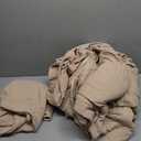 Bedsure Muslin Duvet Cover King Size - 100% Cotton 3-Layer Gauze Duvet Cover PureWoven Ultra-Soft & Breathable Bedding Set with Zipper Closure and 8 Corner Ties (Light Brown, King, 104"x90")