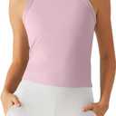 G4Free Workout Tank Tops for Women Slim Fitted Racerback Ribbed Athletic Gym Yoga Tanks Summer Casual (Small, Blush)