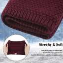 HYUET Winter Neck Gaiter Men, Fleece Neck Warmer Windproof Face Scarf Mask Face Cover Neck Cover for Men Women Ski (2pcs-wine+dark Grey)