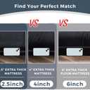 MAXYOYO 6" Extra Thick Japanese Floor Mattress Futon Mattress, Foldable Tatami Pad for Adults, Roll Up Floor Mat for Living Room Guest Room RV, Black, Full