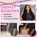 Glueless Curly Wigs Human Hair 9x6 Wear and Go Wig Human Hair Pre Plucked Pre Cut Black Deep Wave Closure Lace Front Wigs Human 12a 220% Density Loose Curly Wig Bleached Knots for Women 24 Inch