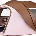 EchoSmile Pop Up Camping Tent, 4 Person Easy Setup Tent, Water Resistant Dome, Portable with Carry Bag