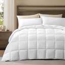 ACCURATEX Lightweight Duvet Insert Queen Size - 100% Cotton Shell, 250GSM Filling Summer Down Alternative Comforter,Ultra-Soft&Breathable, Thin Quilted Duvet Insert with 8 Tabs, Machine Washable,90x90