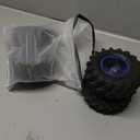 4.72''OD Rubber Tires & Wheel Rim 12mm Hex Hub Compatible with RedCat Volcano Traxxas Rustler HPI HSP Tamiya Exceed Himoto 1/10 Off-Road Monster Truck,120mmx56mm (Blue)