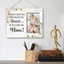 SRADMO Nana Picture Frame, Nana Frame, Pregnancy Announcements,Pregnancy Announcement For Grandparents,Grandma And Me Picture Frame,This Boy Calls Me Nana 10x8 Inch Wooden Tabletop Photo Frame (White)