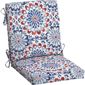 Arden Outdoor Midback Chair Cushion, 18 x 16.5, Clark Blue