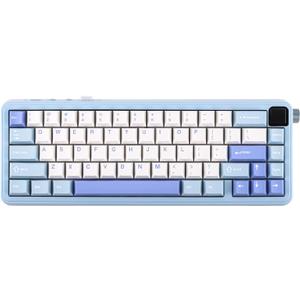 EPOMAKER HE65 MEC Wireless Mechanical Keyboard with Screen and Knob, 2ms Latency, RGB Backlight, Gasket Mount, Hot Swappable, N-Key Rollover (Blue/White)