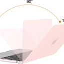 MOSISO Compatible with MacBook Air 13 inch Case 2026 2025 2024 2023 2022 M4 A3240 M3 A3113 M2 A2681,Plastic Hard Shell&Keyboard Cover&Screen Film&Pouch for MacBook Air 13.6 inch Case, Chalk Pink