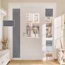 RYB HOME 100% Blackout Linen Sidelight Door Curtain, Door Window Curtain, 12"W x 69"L