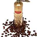 Sozen 7" Manual Coffee Grinder Brass  Hand Crank Burr Mill for Turkish Coffee, French Press, Espresso, Camping & Home Use  Portable Coffee Bean Grinder, Adjustable Conical Grinder