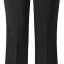 Design by Olivia Women's Relaxed Boot-Cut Office Pants Trousers Slacks (Black, Small)