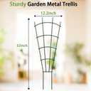 4-Pack Metal Trellis for Potted Plants, 32" Heavy Duty Garden Trellis for Climbing Plants, Rustproof Powder Coated Indoor/Outdoor Trellis for Climbing Vines, Flowers, Houseplants