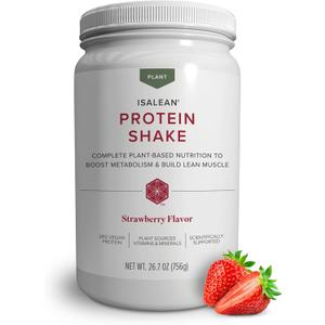Isagenix IsaLean, 24g Plant-Based Protein, Strawberry, 14 Servings
Meal Replacement Drink, Plant-Based Protein, Supports Lean Muscle Growth and Healthy Metabolism, Gluten-Free and Soy-Free