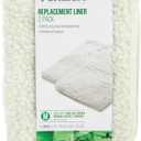 Sherpa Replacement Liners for Travel Pet Carriers - Soft Absorbent Cat & Dog Kennel Pad with Waterproof Backing, Machine Washable Crate Pads, 16.5x11.25in - 2 Pack, White, Medium