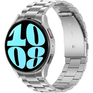 Anlinser No Gap Bands Compatible with Samsung Galaxy Watch 7/6/5/4/FE Band 44mm 40mm/Watch 6 Classic Band 47mm 43mm/Watch 5 Pro 45mm/Watch 4 Classic, 20mm Metal Strap for Women Men, Silver Anlinser No Gap Bands Compatible with Samsung Galaxy Watch 7/6/5/4/FE Band 44mm 40mm/Watch 6 Classic Band 47mm 43mm/Watch 5 Pro 45mm/Watch 4 Classic, 20mm Metal Strap for Women Men, Silver