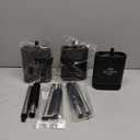 Sellemer Toilet Brush and Holder Set - Flexible Toilet Bowl Brush Head with Silicone Bristles, Compact Size for Storage and Organization, Ventilation Slots Base (Pack of 3, Black)