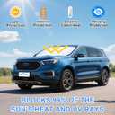 PIMCAR Windshield Sun Shade for 2015-2024 2025 Ford Edge SUV, Premium 310T Reflective Polyester, Foldable Heat Blocker-Beat Summer Heat & Keep Interior Cool