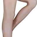 Truform Sheer Compression Pantyhose, 8-15 mmHg, Women's Shaping Tights, 20 Denier, Beige, Queen Plus