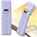 Glocusent Book Lights for Reading at Night, Rechargeable Reading Light with Sleep Aid & Timer, 5 Brightness & 3-Color Book Lamp for Reading in Bed, Night Reading Light for Book with a Travel Lock (Purple)