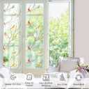 Coavas Privacy Window Film Non-Adhesive Translucent Bird Window Film Decorative Glass Film Static Cling Film Bird Windows Stickers for Home Office 17.5 x 78.7 Inch, Translucent