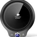 Fast Heating Mug Warmer - 4 Temp Settings & 1-12H Timer, Coffee Cup Warmer Plate for Desk Auto Shut Off, Ideal Beverage Warmer Gift for Coffee, Tea, Milk (Black)