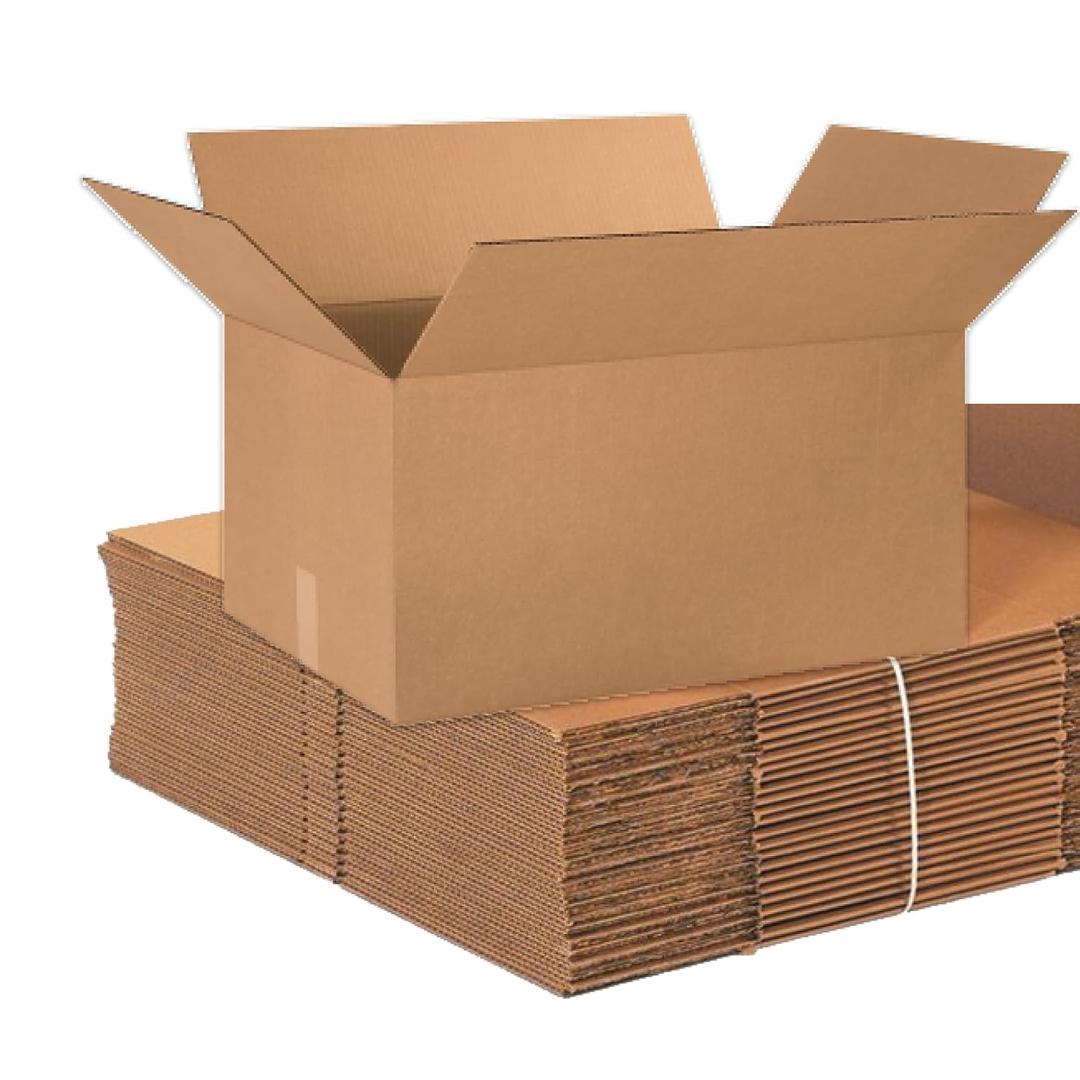 BOX USA Shipping Boxes Large 24"L x 16"W x 12"H 10-Pack - Corrugated Cardboard Box for Moving, Mailing, Packing, Packaging and Storage