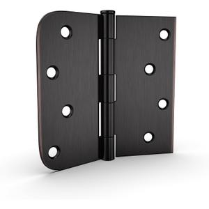12 Pack goldenwarm 4in Oil Rubbed Bronze Door Hinges Interior Door Hinges 4 x 4 Inch with Square & Round Corners, Iron Material