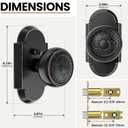 Antique Door Knobs Privacy Door Knobs Interior with Push-Button, Vintage Door Knob with Lock for Bedroom and Bathroom, Zinc Alloy, Oil Rubbed Bronze, 1 Pack