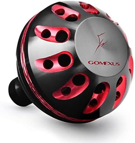 GOMEXUS Power Knob Compatible for Shimano Daiwa Spinning Reel Handle Knob (35mm, Black Red)