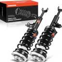 A-Premium Front Complete Struts Compatible with BMW [F10] 528i 535i, 2011-2016, w/o Electronic & Sport Suspension - 2x Replacement Suspension Shock Absorber with Coil Spring Assembly