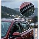 Outside-Mount Window Rain Guards Fit for 2019-2026 Chevy Silverado & GMC Sierra Crew Cab, Extra Durable Window Visors Deflector, Dark Smoke, Vent Shades for 19-26 1500 2500HD 3500HD Crew Cab
