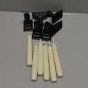 Homemory 6 Pcs Window Candles with Sensor Dusk to Dawn, Ivory Electric Window Candle Flickering, Christmas Fake Candles Battery Operated, Led Candlesticks with Black Holders for Xmas Holiday Decor