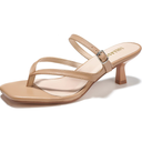 Women's Kitten Heels Sandals Flip Flops Low Heels Slip On Slides 1.8-2 Inch Heeled Square Open Toe Sandals for Women 6.5