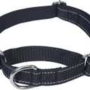 SGODA Martingale Dog Collar, Reflective Nylon Padded Dog Training Collars for Small Dogs, Black S (Small (Neck: 12"- 15"))