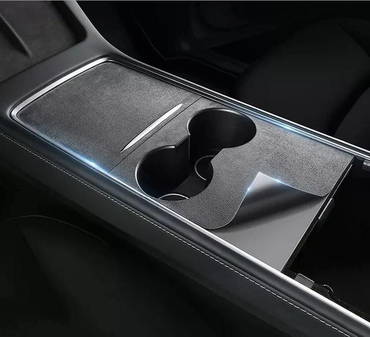 For 2021/24 Tesla Model 3 Y Center Console TOPFIT Suede Wrap Protective Cover.