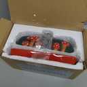 Mushroom Ceramic Butter Dish With Lid for Countertop - Red Container Tray, Large Covered