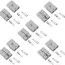 10 Pcs 6-8 Gauge 50 Amp Battery Quick Connect/Disconnect, 12V Jumper Cable Plug Wire Connector Kit for Recovery Winch, Forklift, Towing Systems(Grey)