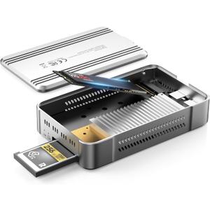 Unitek 40Gbps CFexpress 4.0 Type B Card Reader and M.2 PCIe&NVMe SSD Adapter/Reader, USB4.0 CF Express Reader for CFexpress Type B, PCIe4*2, Fast Transfer for Professional Filmmakers and Photographers